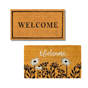 Alfombras de bienvenida de coco hechas a mano de Vietnam con alfombrilla de entrada interior de PVC para puerta, área de zapatos, cocina y más - Product Image 1