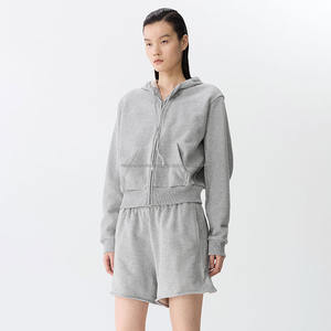 Sudadera con Capucha de Felpa de Algodón Ecológico Personalizada con Bordado de 350 GSM, Sudadera con Cuello Alto, Sudadera Holgada con Cuello Redondo para Venta al por Mayor - Product Image 5