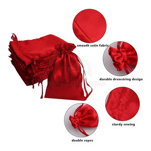 High Quality Lightweight <b>Drawstring</b> <b>Backpack</b> Pakistan-Made Fashion Style Satin Cotton Lining Polyester String Carry System Silk - Product Image 3