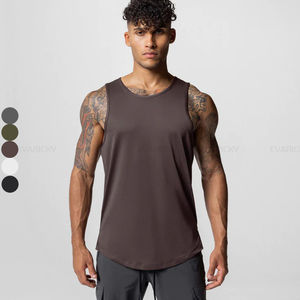 Verano temporadas estiramiento delgado hombre gimnasio deportes chaleco hombre sin mangas chaleco algodón Fitness transpirable batidor hombres camisetas sin mangas - Product Image 2