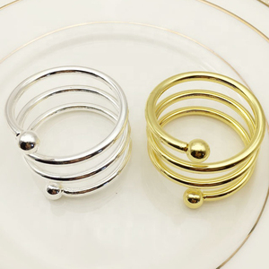 Real Silver <b>Metal</b> Napkin <b>Ring</b> Eco-Friendly <b>Metal</b> Napkin <b>Ring</b> Holder Dinner Napkin <b>Rings</b> American Style Luxury Style - Product Image 2