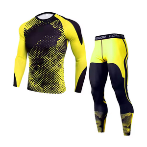 Grappling MMA Rash Guard Concevez votre propre chemise de compression par sublimation Bjj Rashguard imprimé personnalisé Hommes Hommes OEM Long - Product Image 2