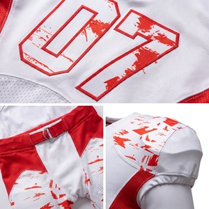 Uniforme de Fútbol Americano, Conjunto de Jersey Transpirable de Poliéster para Jugadores Adultos, Ropa Deportiva Personalizada OEM para Equipos - Product Image 6