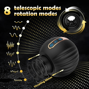 Juguete Masturbador Masculino Automático con Forma de Calabaza, Simulación de Pene para <span class=keywords><strong>Sexo</strong></span> <span class=keywords><strong>Oral</strong></span>, 8 Frecuencias de Rotación de Alta Velocidad y Empuje - Product Image 2