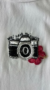 Porte-clés en alliage avec perles en forme de cœur |   Porte-clés artisanal avec lettres rouges et blanches |   Tendance, écologique, durable, imperméable, portable - Product Image 6