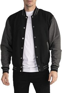 Women Baseball Varsity <b>Jacket</b> Unisex Adult Hooded Windproof Canvas Regular Sleeve Casual Loose Fit Fully Customized Quality - Product Image 2
