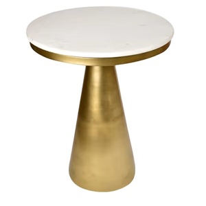 โต๊ะข้างห้องนอนหรูหรา โต๊ะข้างโซฟาเหล็ก หินอ่อน ทันสมัย ราคาส่ง คุณภาพมาตรฐาน - Product Image 1