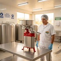 Séparateur de crème de lait industriel 2,0 KW en acier inoxydable 304 avec moteur certifié ISO 13485, équipement médical de marque INDIA