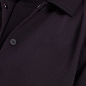 เสื้อโค้ทสีดำสำหรับผู้ชายเสื้อนอกแบบเรียบง่ายมีกระดุมด้านหน้าปกคอเสื้อเข้ารูปปกติและทันสมัยในเมือง - Product Image 3