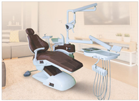 Fauteuil dentaire hospitalier avec crachoir en céramique, structure métallique, fonctionnement manuel