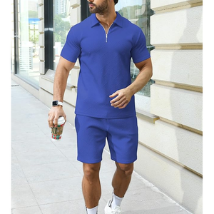 Polo et short de survêtement tendance Eversoft avec poches, évacuation de l'humidité, respirant, costume tricoté - Product Image 5