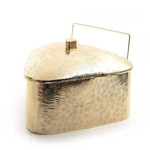 Plat de service alimentaire en fer et acier inoxydable, design tendance, couleur bleu ciel et argent, plat de service alimentaire en gros - Product Image 2