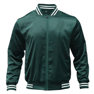 Chaquetas de satén de talla grande para hombre al por mayor con logotipo personalizado, nuevo diseño de Letterman liso para la temporada de invierno - Product Image 3