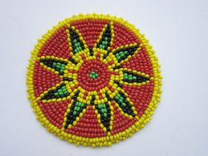 Trendy Premium Fruit Design Handcraft <b>Beaded</b> Embroidery 4 <b>Set</b> Coaster Stylish Fancy And Luxury Unique By Hiba Enterprises - Product Image 6