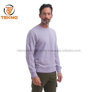 Suéter de hombre Suéter 100% algodón Anti-Shrink Screen Printed Design Neck Manga larga Winter Fleece Unique OEM - Product Image 3