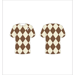 Camiseta de Manga Corta con Estampado Argyle para Hombre, Cuello Redondo, Corte Regular, Ropa Casual, Estampado Trackstar, Marca Privada OEM TSI-G05-P0700 - Product Image 1