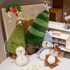 Peluche géante AiKa super douce et moelleuse, bonhomme de neige et renne, avec rembourrage en coton PP, anti-stress, cadeau festif, décoration de Noël - Product Image 5