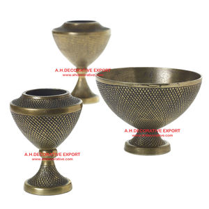 Jarrones de flores de compota de Metal de diseño martillado para decoración de sala de estar jarrones de flores de acabado brillante decorativos hechos a medida - Product Image 5