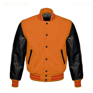 Chaqueta Universitaria de Béisbol de Cuero Auténtico para Hombre y Mujer, Diseño Personalizado Nuevo, de Alta Calidad y Transpirable - Product Image 3