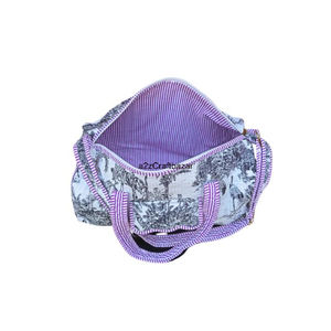 Sac de week-end matelassé de luxe A2ZCraftBazar DB-23, imperméable, écologique, en coton pour femmes, doublure en polyester, fermeture éclair - Product Image 6