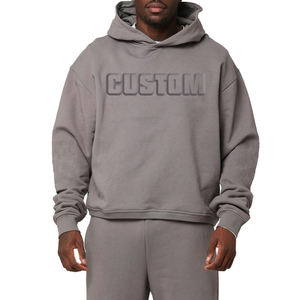 Sudadera con capucha de algodón de otoño unisex con logotipo bordado y sudadera de gran tamaño de lana Premium teñida Lisa para pedidos de marca - Product Image 1