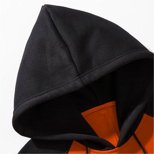 Sudadera con capucha de lana de algodón 100% Unisex, sudadera de bloque de Color de invierno, logotipo bordado personalizado sólido, incluidas las tallas XS Plus - Product Image 4