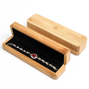 กล่องไม้ไผ่ทึบสำหรับใส่เครื่องประดับกล่องแหวนสไตล์วินเทจ - Product Image 1