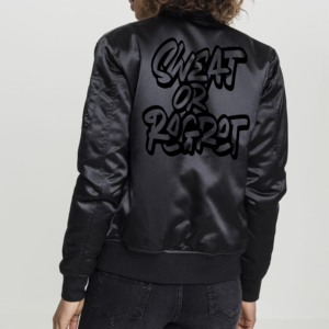 High Quality Customized Women's Sheep Skin <b>Raw</b> Crop Covered Button Bomber Jacket Satin <b>Fabric</b> Breathable Polyester Filled - Product Image 3