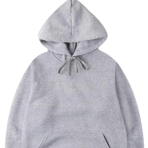 Light <b>Grey</b> Pullover Hoodie Cotton Fleece Plain Blank Hooded <b>Sweatshirt</b> Unisex Winter Wear Casual Kangaroo Pocket Wholesale - Product Image 4
