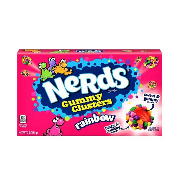 Wonka Rainbow Nerds на концессионной коробке для конфет, 5 унций