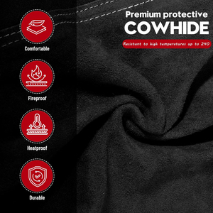 Chaqueta de Soldadura Resistente al Fuego, Uniforme Industrial de Alta Resistencia, Mezcla de Cuero y Algodón, Chaqueta de Soldadura Resistente a las Llamas - Product Image 5