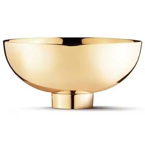 Frutero de Metal con Acabado Dorado, Plato para Servir Frutos Secos Árabes, Centro de Mesa Elegante y Lujoso para el Hogar - Product Image 3