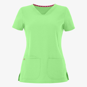 Tops médicaux pour femmes, jersey médical à manches courtes, 100% polyester, mode, uniforme d'infirmière - Product Image 3
