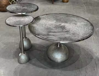 Nouvelle arrivée, table basse traditionnelle en aluminium coulé, hauteur réglable, écologique, multi-usages, meubles de salon