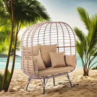 Ensemble complet de chaise en rotin durable et confortable lit de jour beau mobilier d'extérieur pour jardin salon plage hôtels villas
