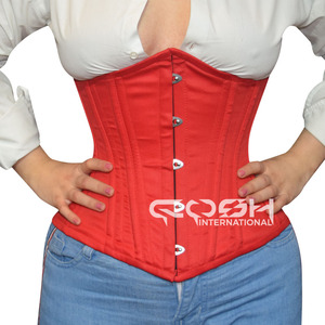 Corset léger en coton rouge sous le buste pour mariage - Product Image 4