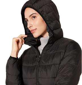 Nouvelle conception 2026 – Blouson d'hiver long matelassé noir pour femme, en tissu respirant, col montant, chaud, idéal pour l'extérieur - Product Image 3