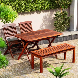 High-End <b>Foldable</b> Wooden Farmhouse Picnic <b>Table</b> Bench Chair Set Comfortable Eco-Friendly Durable Warehouse Apartment Villa - Product Image 3