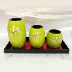 Bougeoir en bois laqué accessoire de table laque fourniture en gros photophore laqué - Product Image 6