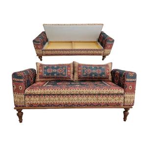 Taburete marroquí hecho a mano, puf otomano, cojín decorativo bohemio, reposapiés tradicional bereber, muebles para la sala de estar. - Product Image 1