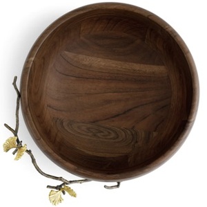 Tazón redondeado de flores decorativas de madera de lujo, mesa decorativa de primera calidad para el hogar y el restaurante, uso comercial de alimentos - Product Image 3