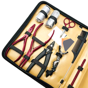 ชุดเครื่องมือต่อผมแบบมืออาชีพ ทำจากสแตนเลส พร้อมคลิปและกรรไกร สำหรับการถอดออกได้อย่างสะดวก - Product Image 3