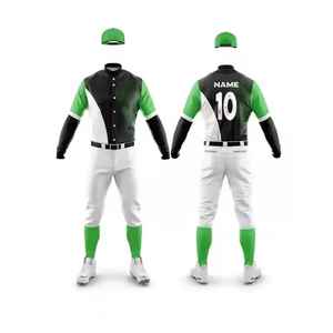 Meilleur matériau Uniforme de baseball de haute qualité Nouvel arrivage Uniforme de baseball pour jeunes Uniforme de baseball à quantité minimale de commande bas entièrement sublimé - Product Image 5