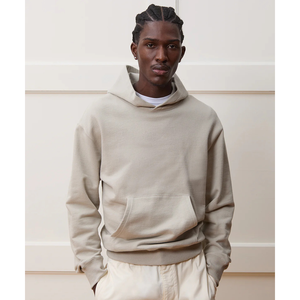 Premium Heavy Weight 500gsm French Terry Sweat à capuche court pour hommes de haute qualité conçu sur mesure pour l'hiver - Product Image 4