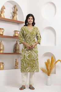 2025 último diseñador ligero rayón transpirable colección más vendidos mujeres Kurtis Natural OEM mantenimiento lavable tejido Tops - Product Image 3