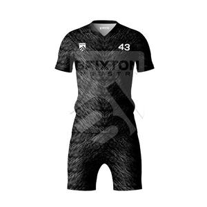 Camiseta y pantalones cortos de portero de fútbol por sublimación personalizada, uniforme acolchado de manga larga con servicio OEM - Product Image 1