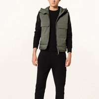 Gilets Matelassés Homme de Haute Qualité, Sans Manches à Capuche, Vêtements Tendance, Doudounes Homme Personnalisables, Hiver OEM