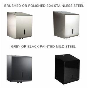 Distributeur d'accessoires de salle de bain mural carré de grande capacité Distributeur d'installations de loisirs Distributeur d'alimentation centrale en acier noir - Product Image 4