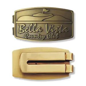 Vente en gros usine chinoise pince à billets personnalisée avec placage métallique - Product Image 1