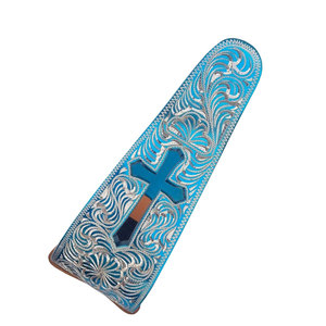 Estribos para Silla de Montar Occidental, Ligeros, de Aluminio, Grabados con Cruz, Resistentes al Óxido, para Montar a Caballo, Carreras de Barriles, Rodeo, con Base Ancha - Product Image 4